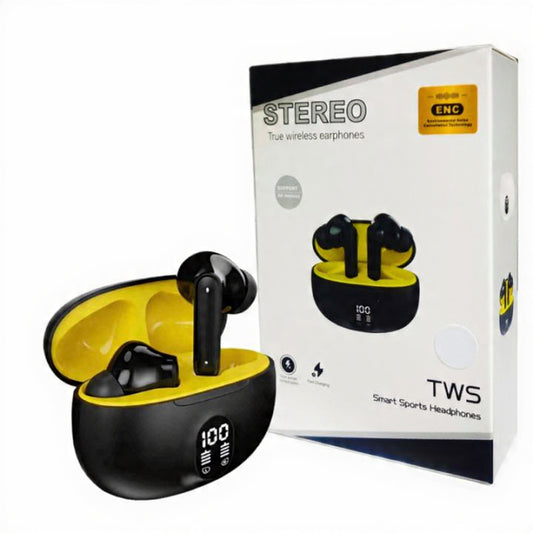 U39 TWS Earbuds with LED Display | ENC Noise Cancel | 100% Battery Indicator | Sports Design